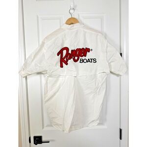 VTG Ranger Boats Fishing Shirt L White Vented The Game Logo Cup Tournament